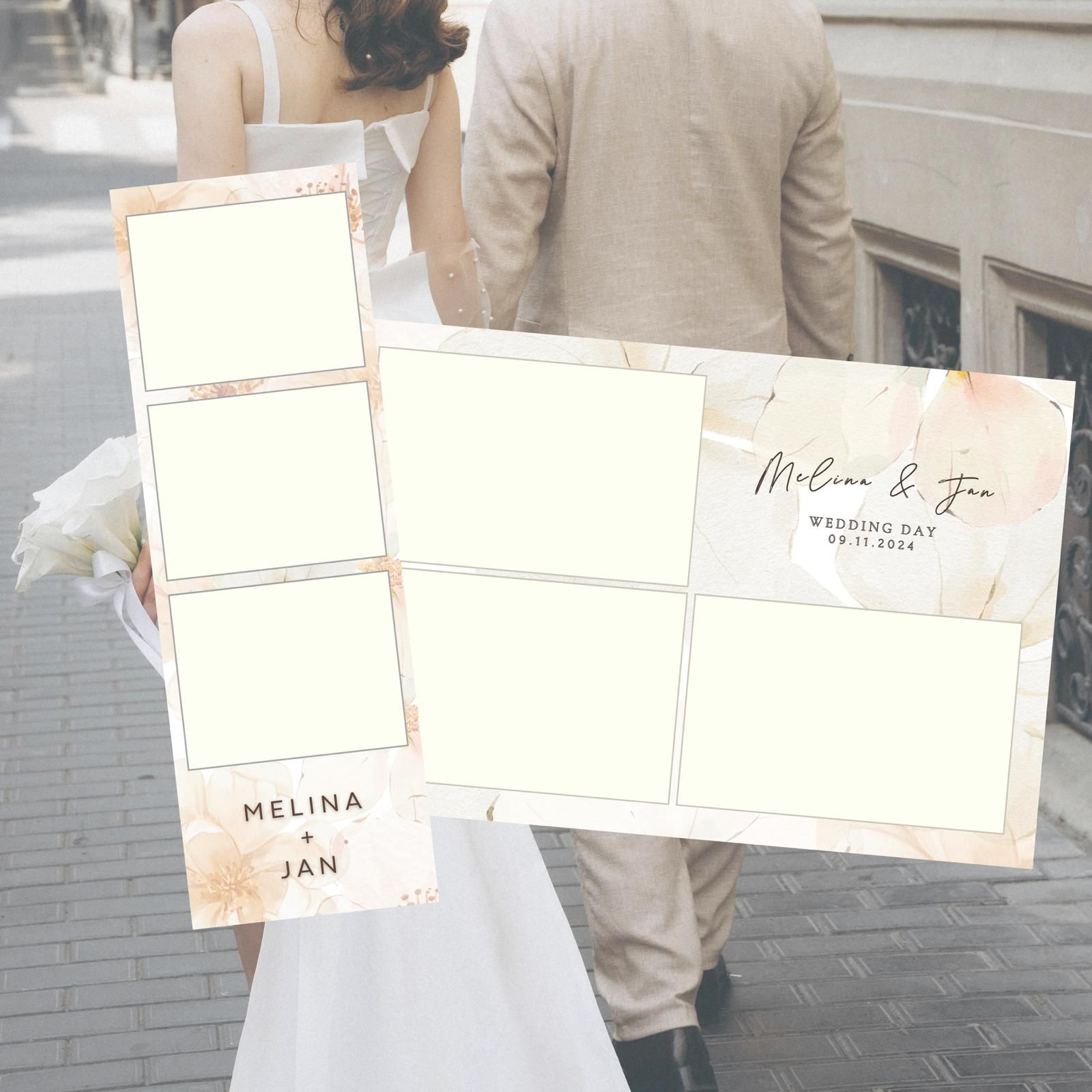 Fotobox Layout-Galerie – Designvorlage für eine Hochzeit